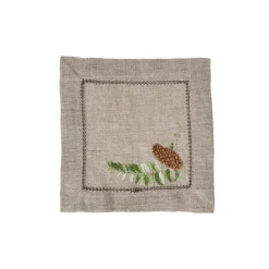 Forest Walk Cocktail Napkin Assorted in Multi, Set of 4