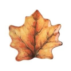 Forest Walk Leaf Plate Assorted in Café Au Lait, Set of 4