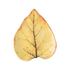 Forest Walk Leaf Plate Assorted in Café Au Lait, Set of 4
