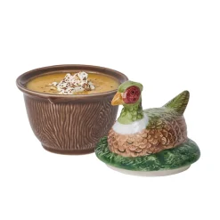 Forest Walk Pheasant Bowl with Lid in Multi