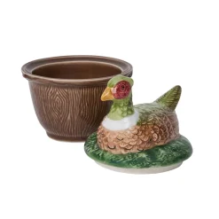 Forest Walk Pheasant Bowl with Lid in Multi