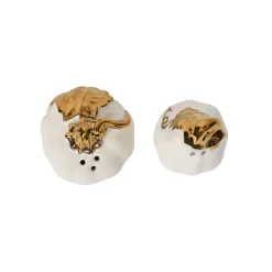 Forest Walk Pumpkin Salt & Pepper Shakers in Gold