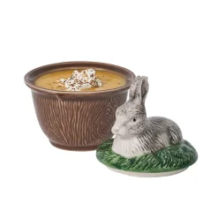 Forest Walk Rabbit Bowl with Lid in Multi