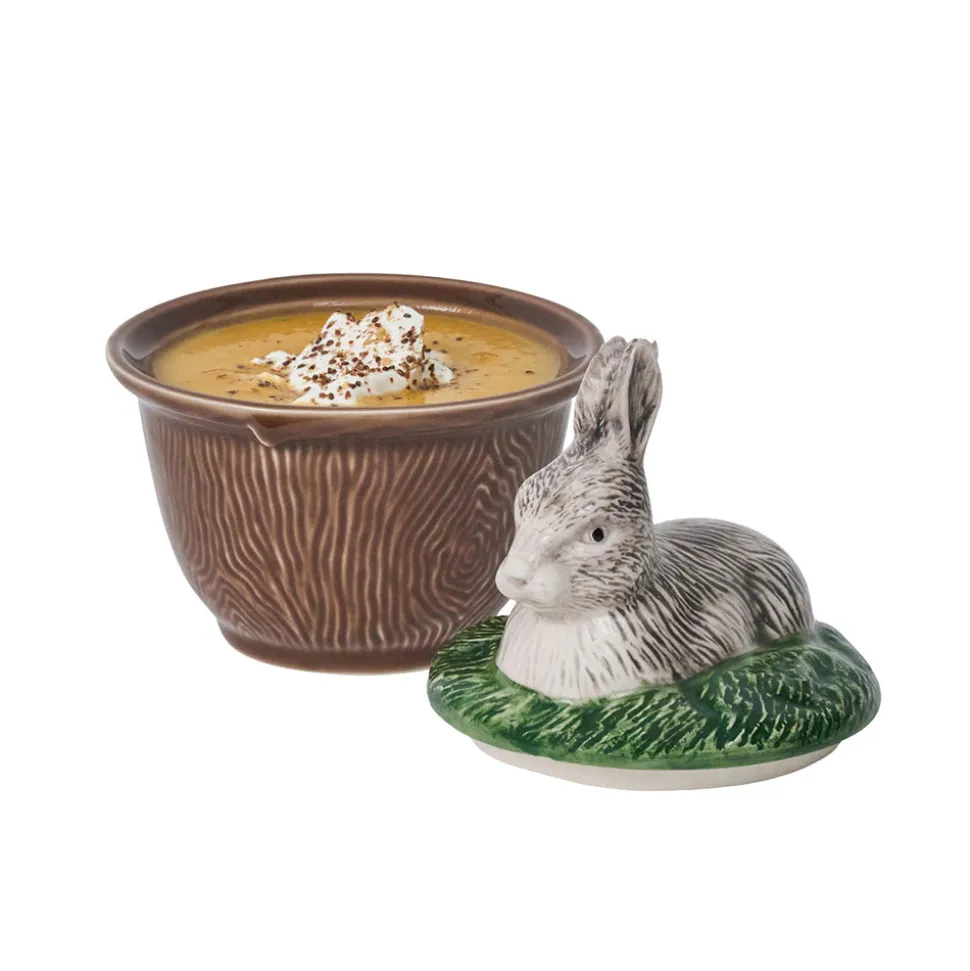 Forest Walk Rabbit Bowl with Lid in Multi