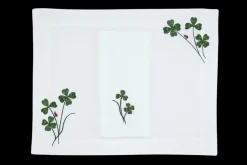 Four Leaf Clover Collection in Dark Green, Set of 2
