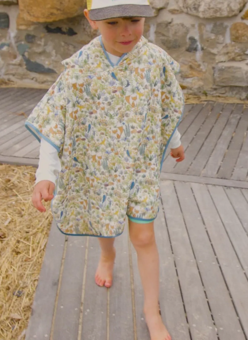 Foxy Forest Swim Poncho