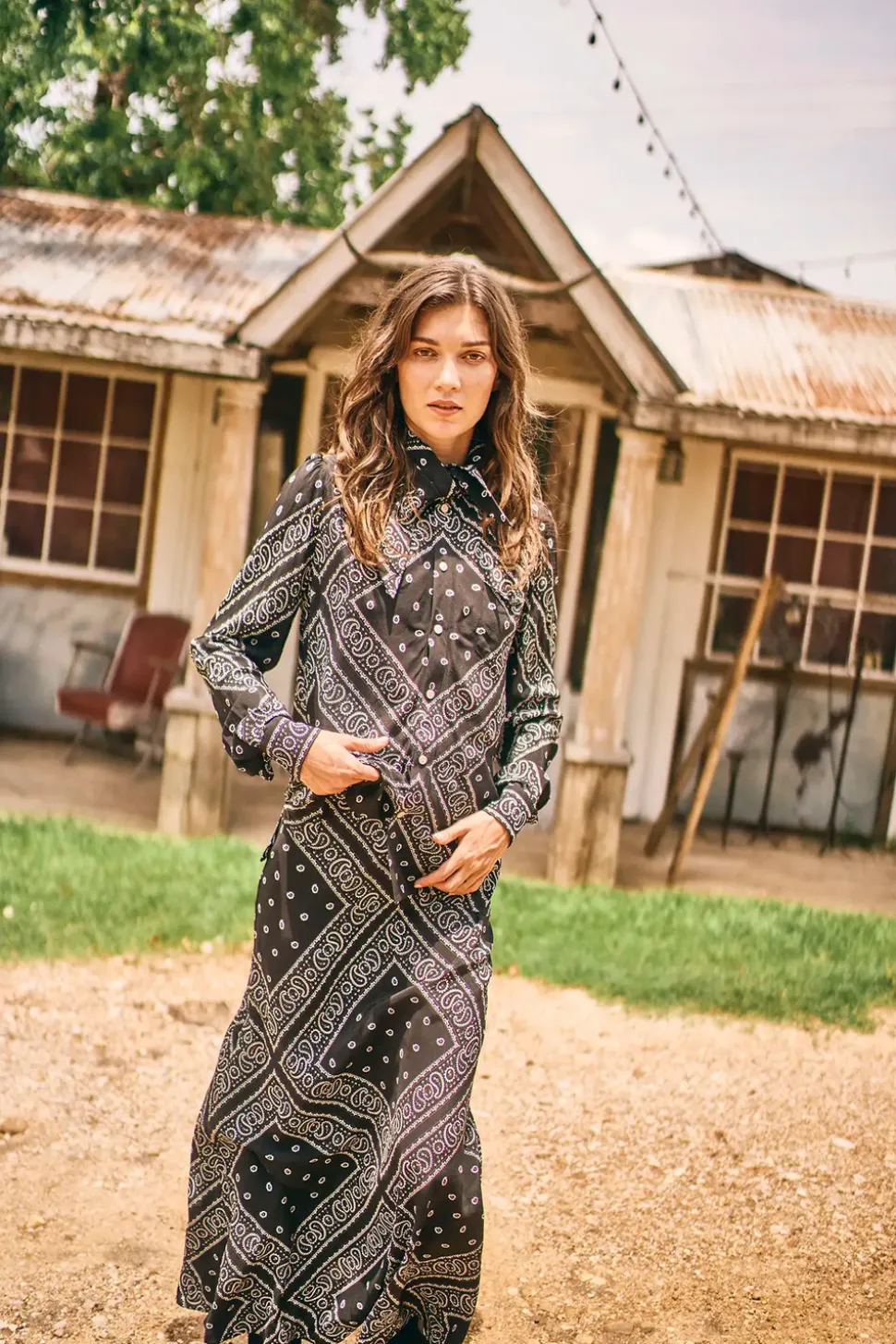 Frances Top in Aces Wild Black