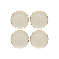 Francesca Collection Charger Plates in Gold, Set of 6