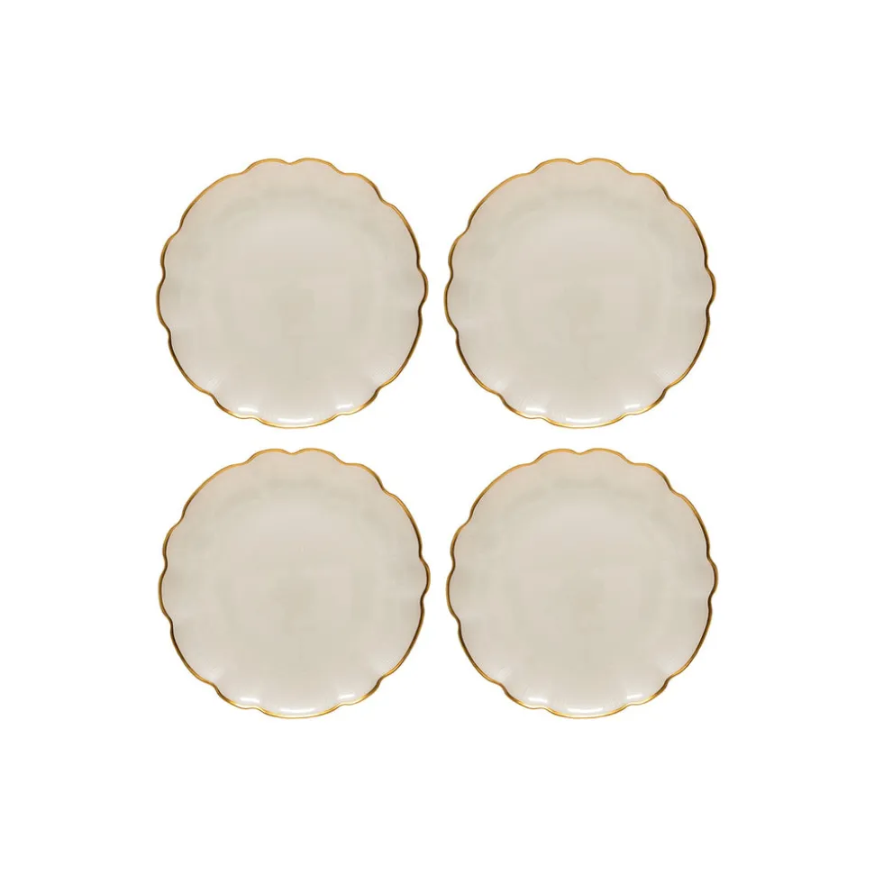 Francesca Collection Charger Plates in Gold, Set of 6