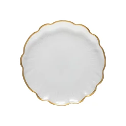 Francesca Collection Dinner Plates in Gold, Set of 6