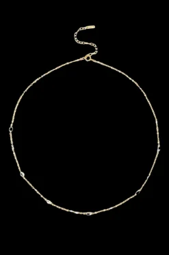 Free-Form White Pearl Mix Short Necklace