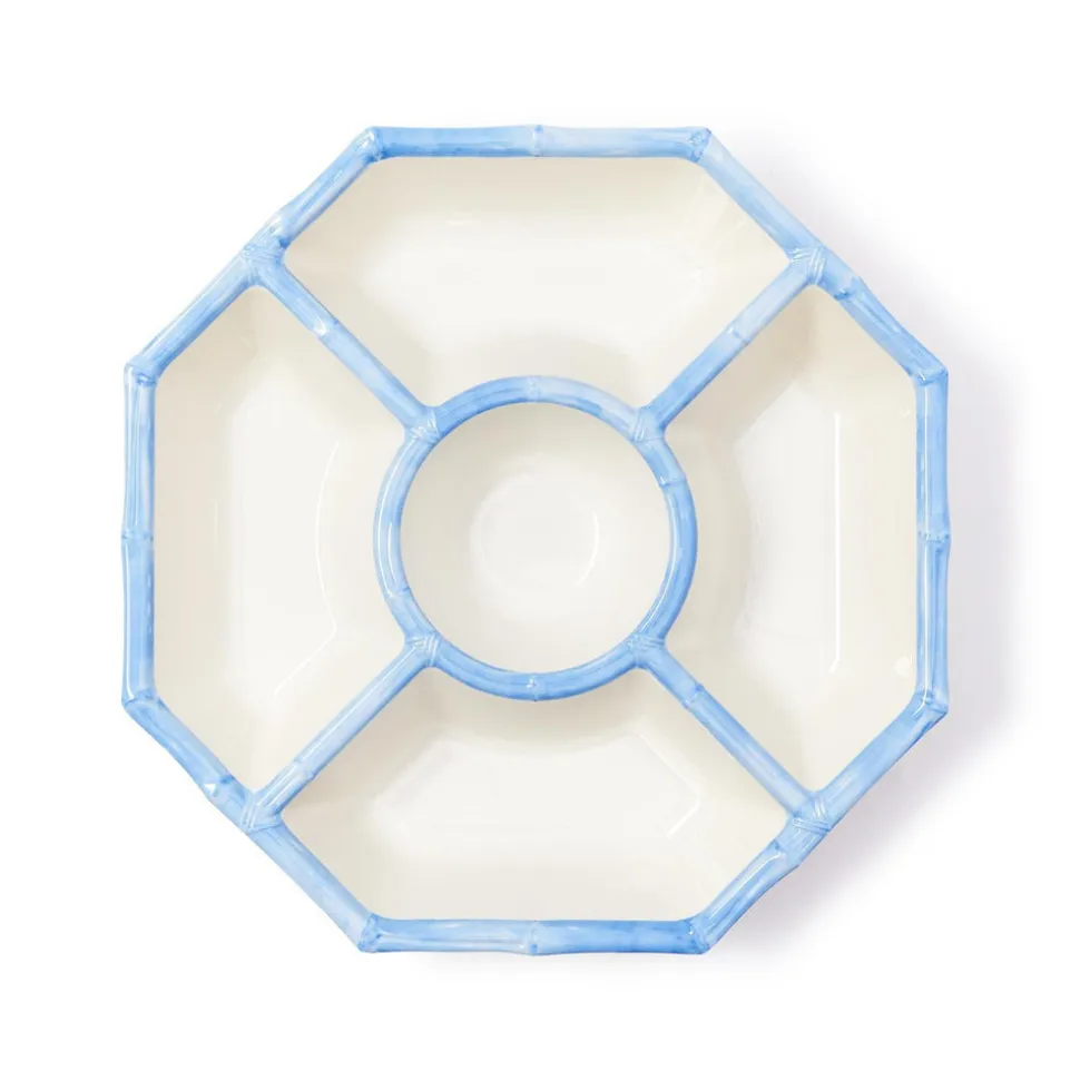 French Blue Bamboo Touch Chip and Dip