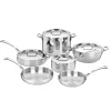 French Classic Tri-Ply Stainless Cookware 10-Piece Set in Stainless Steel