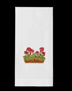 French Geraniums Hand Towel