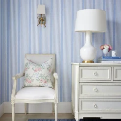 French Linen Stripe Wallpaper