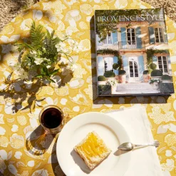 French Tablecloth Forest Harvest Grey & Mustard