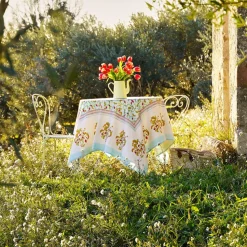 French Tablecloth Fraises des Bois Bleu