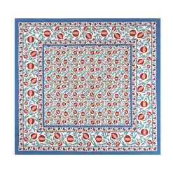 French Tablecloth Grenadine Red & Blue