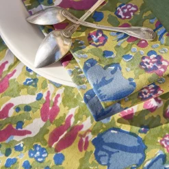 French Tablecloth Jardin Blue & Vert