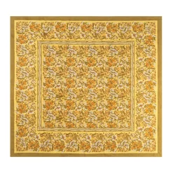 French Tablecloth Jardin Mustard & Grey