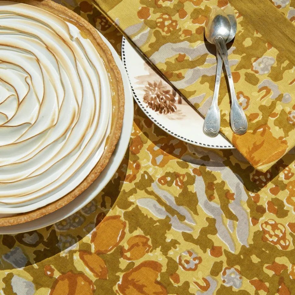 French Tablecloth Jardin Mustard & Grey