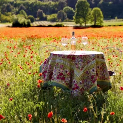 French Tablecloth Jardin Red & Green