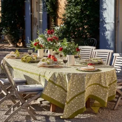 French Tablecloth Meadows Vert