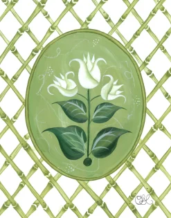 French Tulips En Vert Art Print