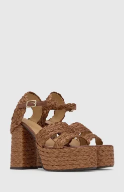 Fresa in Chocolate Brown Raffia