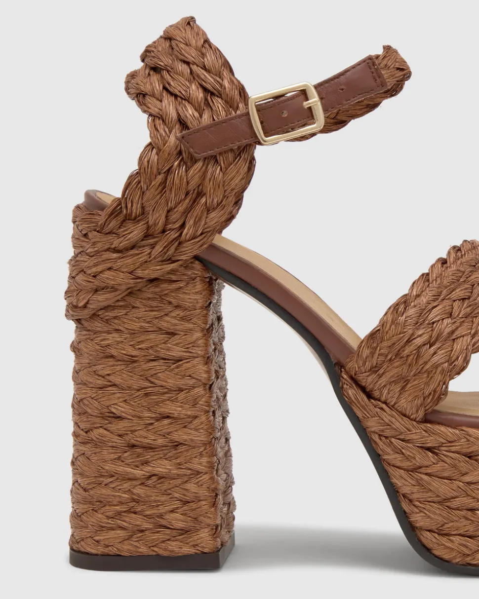 Fresa in Chocolate Brown Raffia