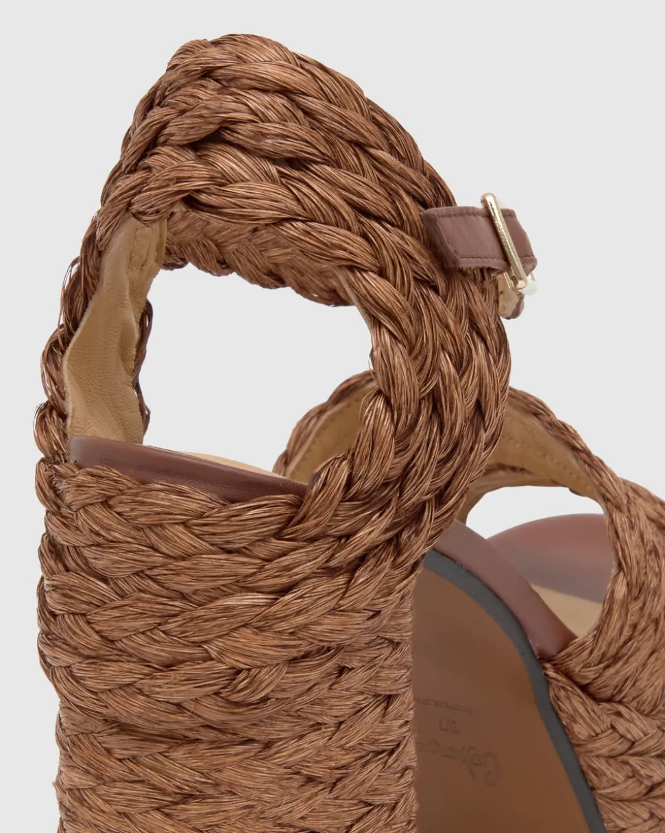 Fresa in Chocolate Brown Raffia