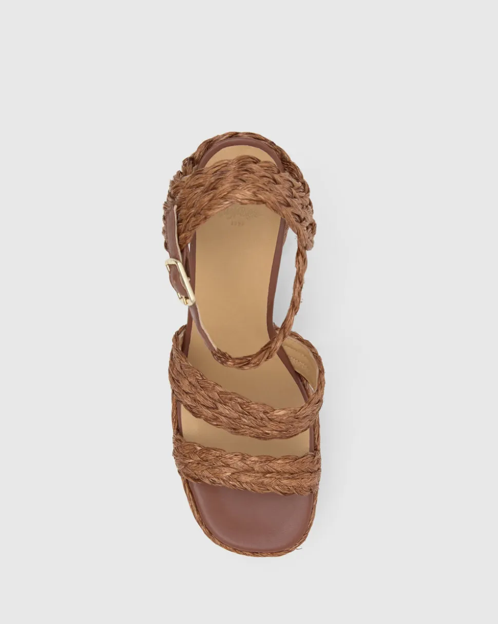 Fresa in Chocolate Brown Raffia