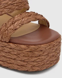 Fresa in Chocolate Brown Raffia