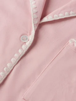 Frida Short PJ Set in Silver Pink/Ivory