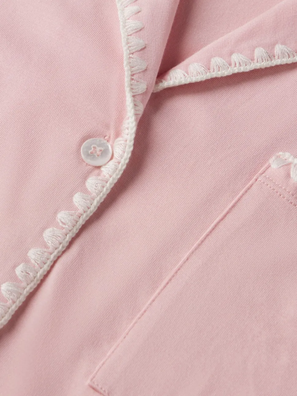 Frida Short PJ Set in Silver Pink/Ivory