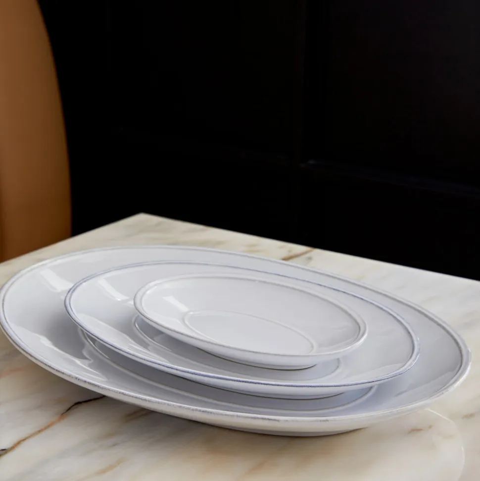 Friso Collection Oval Platter 16" in White