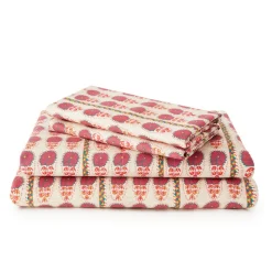 Fuchsia Daisy Suzani Sheet Set