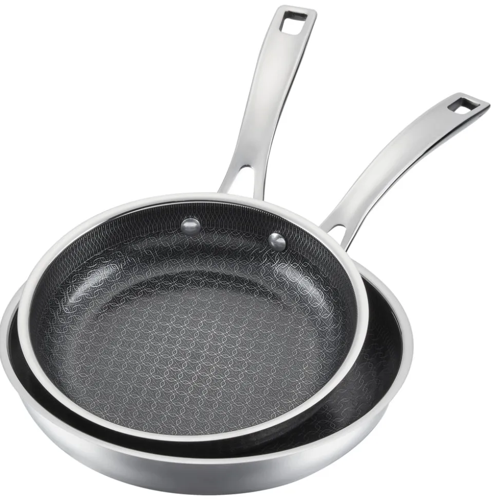 FusionPlus® Stainless Steel 2-Pk Skillets (8" & 10")
