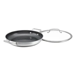FusionPlus® Stainless Steel 12" Everyday Pan with Cover in Stainless Steel