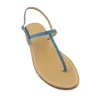 Gail Denim Leather Thong Sandal