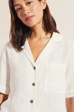 Garment Dyed Linen Short Set