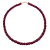 Garnet Colored Agate Candy Necklace