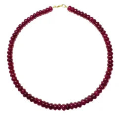Garnet Colored Agate Candy Necklace