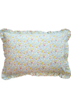 Gathered Edge Pillowcase Made With Liberty Fabric in Betsy Sage