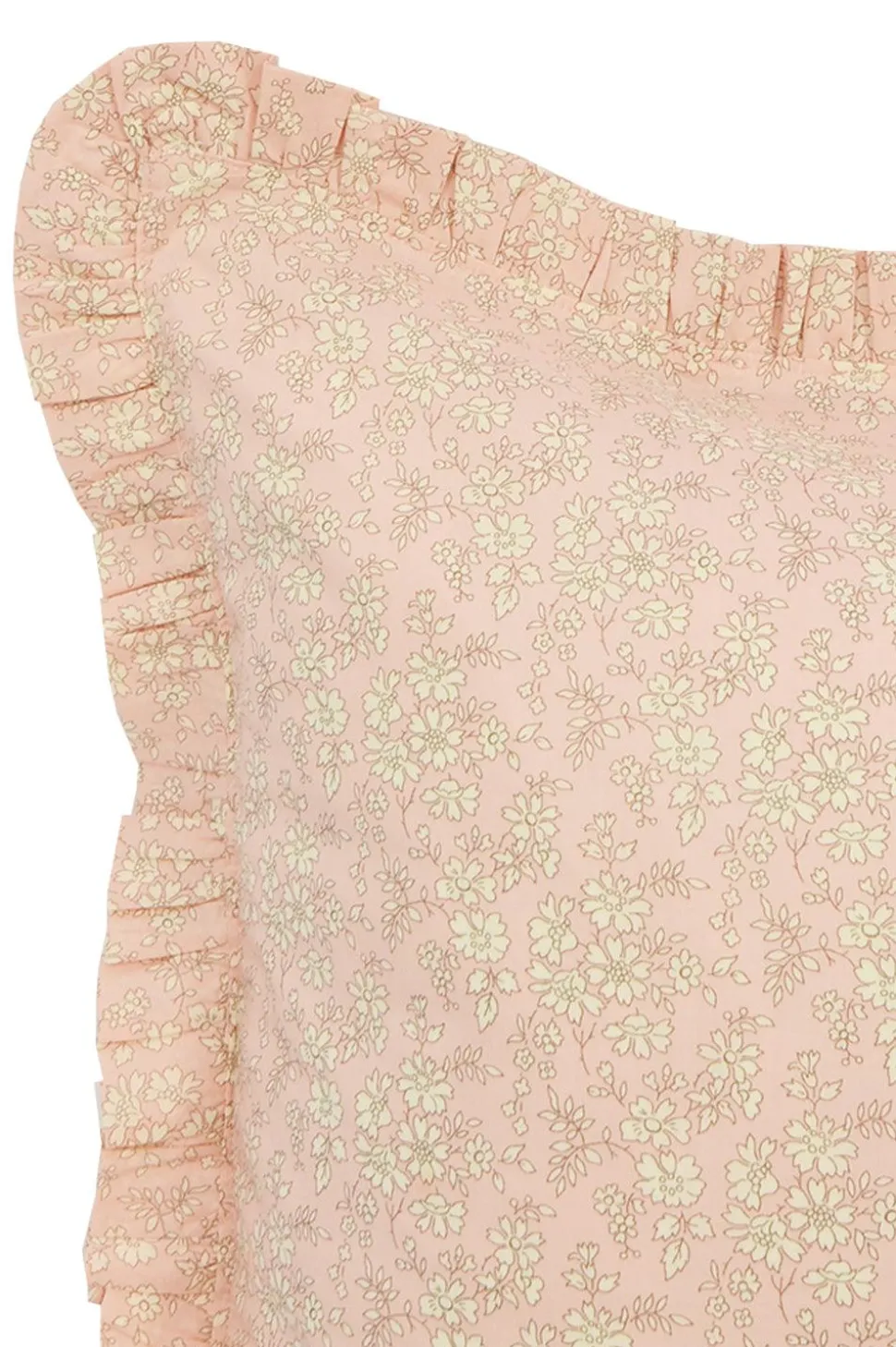 Gathered Edge Pillowcase Made With Liberty Fabric in Capel Pink