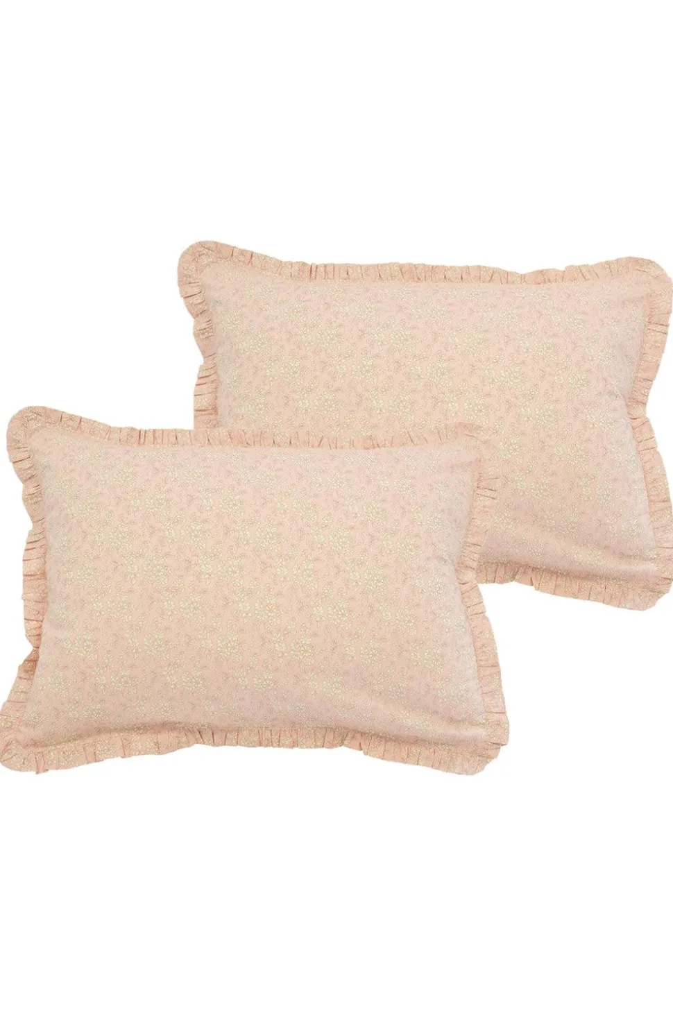 Gathered Edge Pillowcase Made With Liberty Fabric in Capel Pink