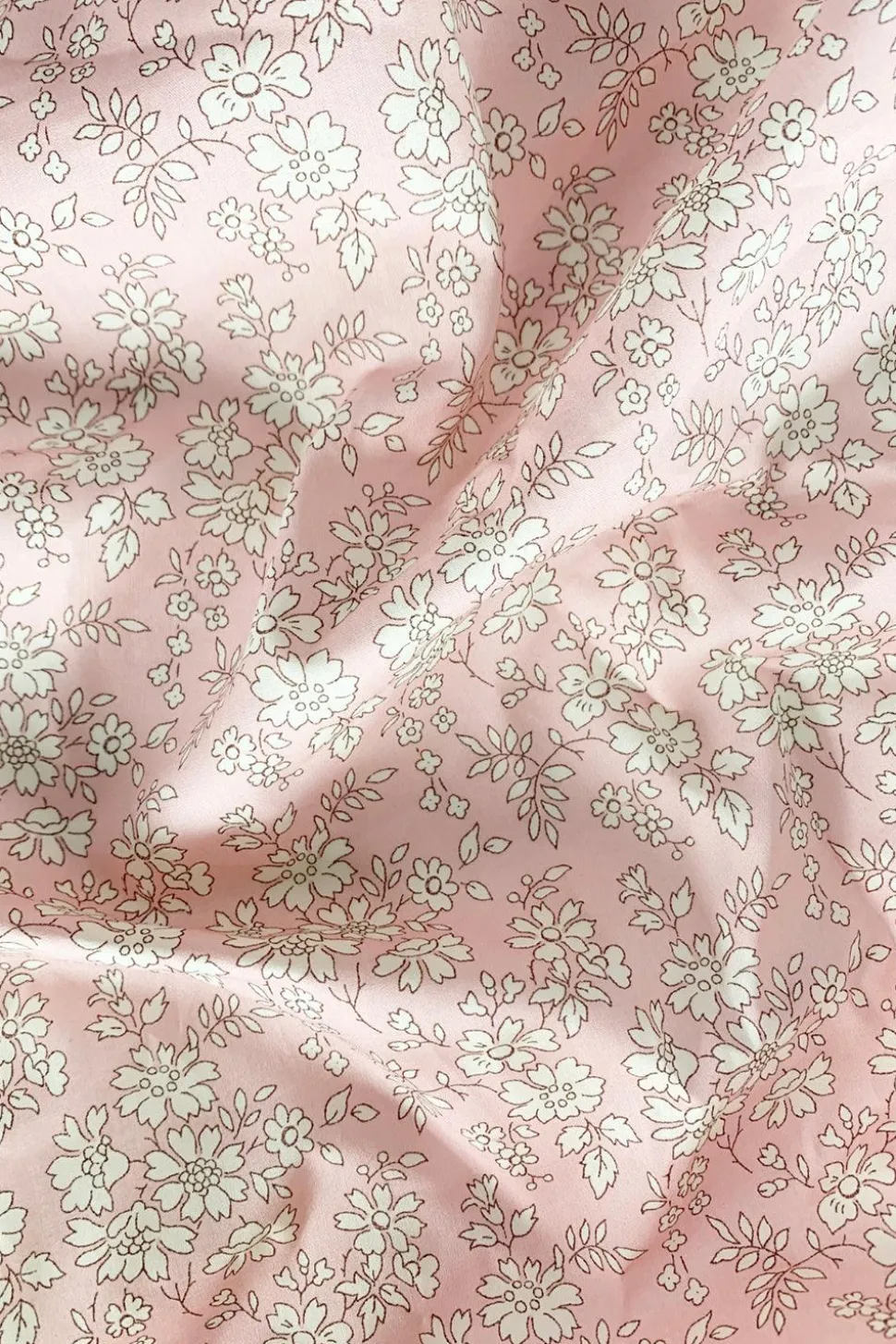 Gathered Edge Pillowcase Made With Liberty Fabric in Capel Pink