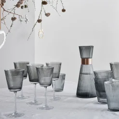 GC Nouveau Wine Glass in Smoke, Set of 2