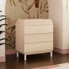 Gelato 3-Drawer Changer Dresser with Removable Changing Tray in Washed Natural & White