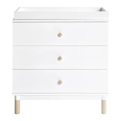 Gelato 3-Drawer Changer Dresser with Removable Changing Tray in White & Washed Natural